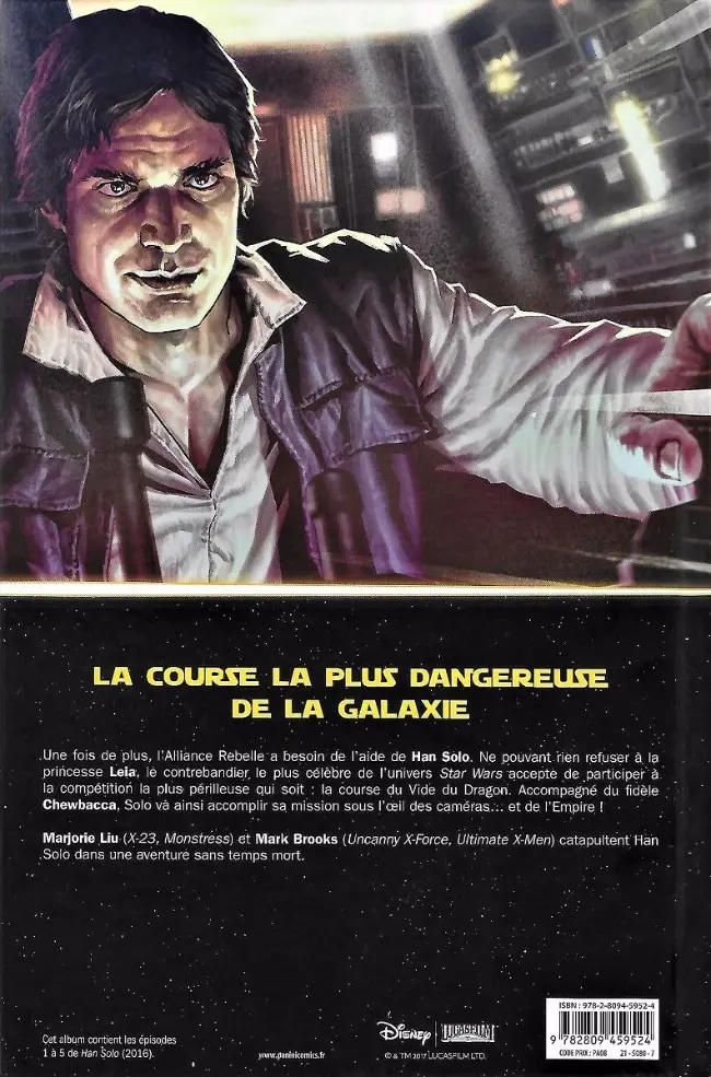 Verso de l'album Star Wars - Han Solo La Course du Vide du Dragon