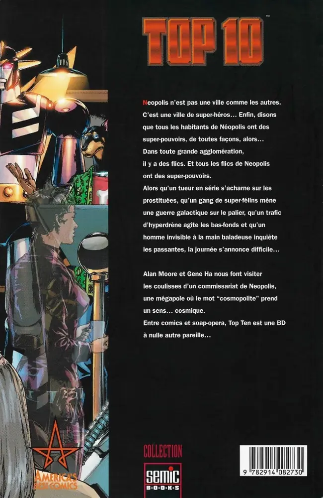 Verso de l'album Top 10 Semic / Panini Tome 3