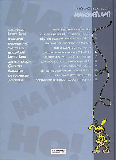 Verso de l'album Les Trésors de la bande dessinée Tome 6 Marsupilami - Capturez un Marsupilami!