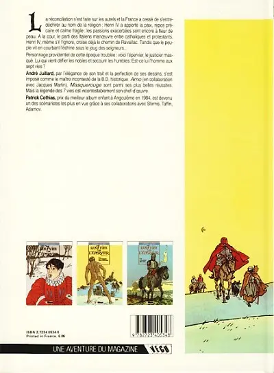 Verso de l'album Les 7 Vies de l'Épervier Tome 2 Le temps des chiens