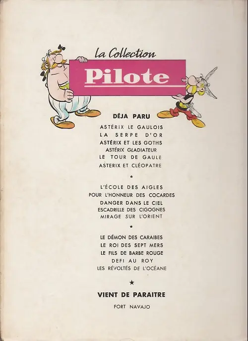 Verso de l'album Astérix Tome 4 Astérix gladiateur