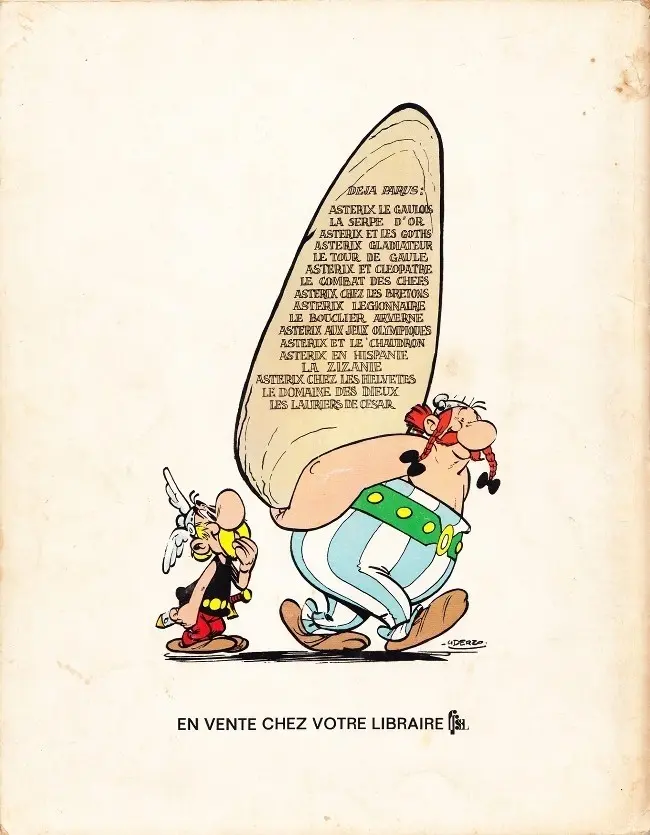 Verso de l'album Astérix Tome 9 Astérix et les Normands
