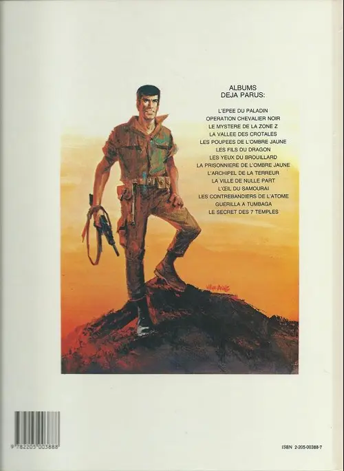 Verso de l'album Bob Morane Tome 10 Opération chevalier noir