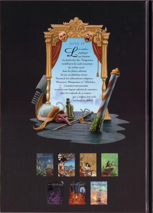 Verso de l'album De Cape et de Crocs Tome 4 Le mystère de l'île étrange