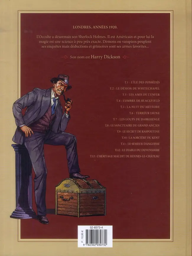 Verso de l'album Harry Dickson Tome 9 Le secret de Raspoutine