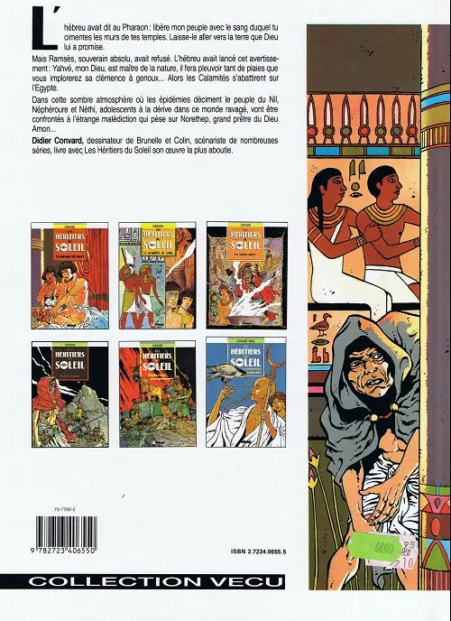 Verso de l'album Les Héritiers du soleil Tome 1 Le masque de mort