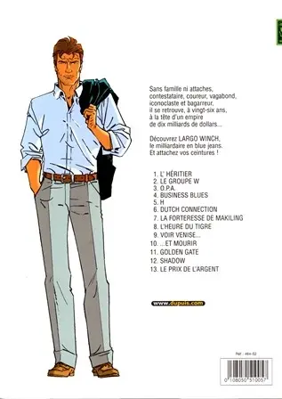 Verso de l'album Largo Winch Tome 1 L'héritier