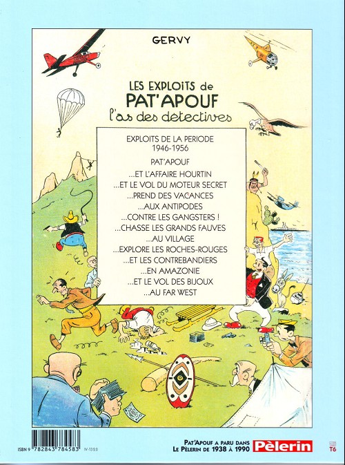 Verso de l'album Pat'Apouf Editions du Triomphe Tome 10 Pat'Apouf et les contrebandiers