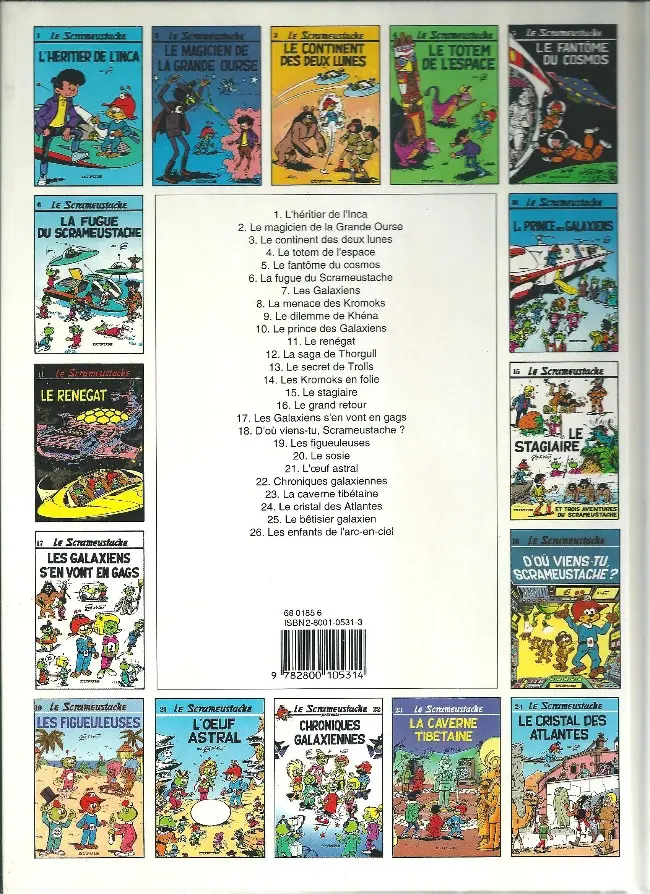 Verso de l'album Le Scrameustache Tome 4 Le totem de l'espace