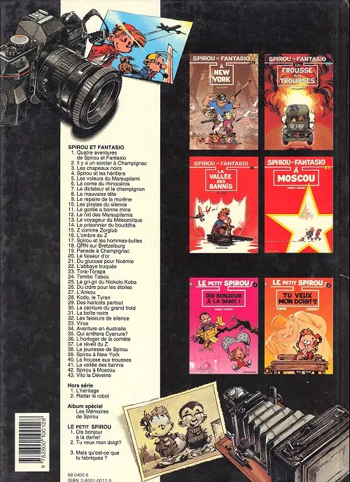 Verso de l'album Spirou et Fantasio Tome 10 Les pirates du silence