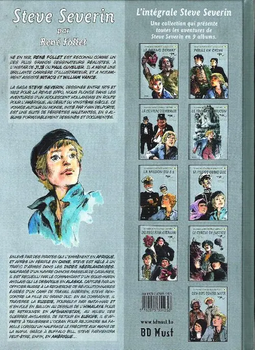 Verso de l'album Les aventures de Steve Severin Tome 1 Le grand départ