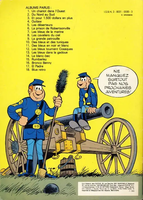 Verso de l'album Les Tuniques Bleues Tome 9 La grande patrouille