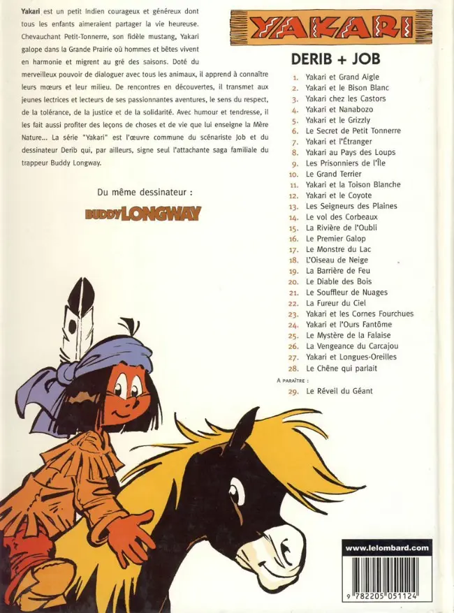 Verso de l'album Yakari Tome 8 Au pays des loups