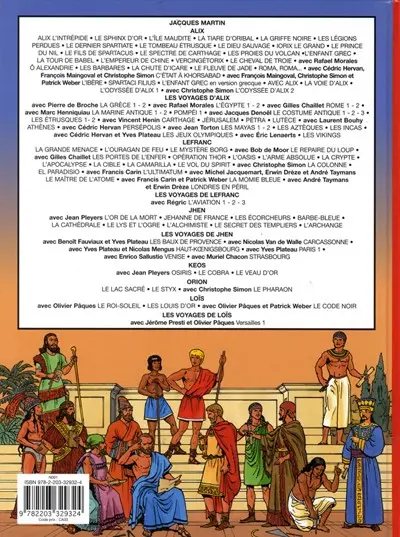Verso de l'album Les Voyages d'Alix Tome 27 La Chine