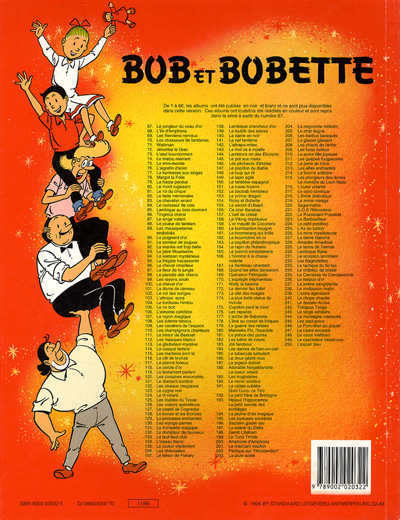 Verso de l'album Bob et Bobette Tome 250 L'espoir bleu