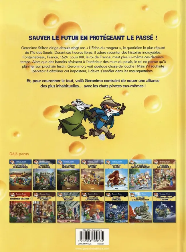 Verso de l'album Geronimo Stilton Tome 15 Un pour tous, tous pour Geronimo !