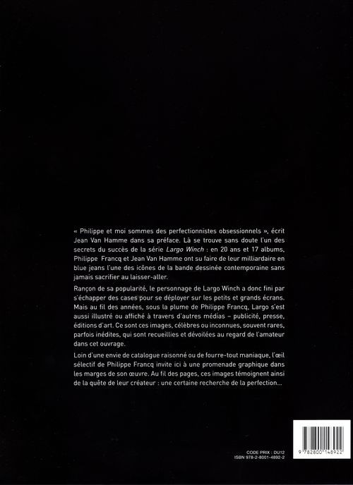 Verso de l'album Largo Winch Images en marge 1990-2010