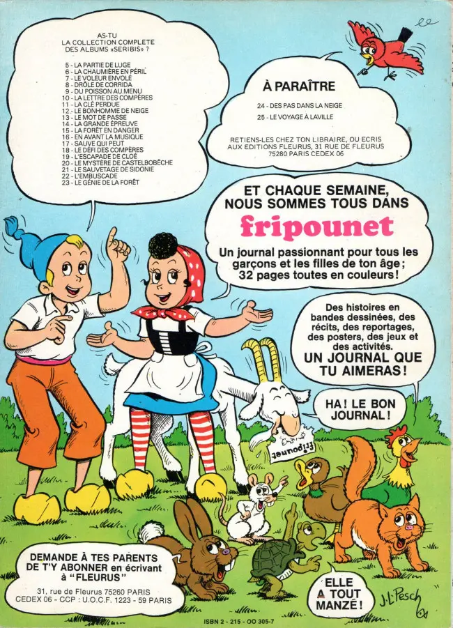 Verso de l'album Sylvain et Sylvette Tome 23 Le génie de la forêt