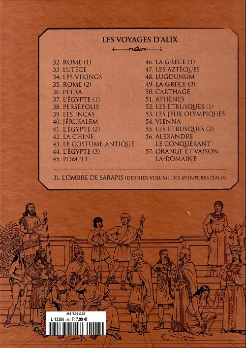 Verso de l'album Alix La collection Tome 49 Les voyages d'Alix - La Grèce (2)