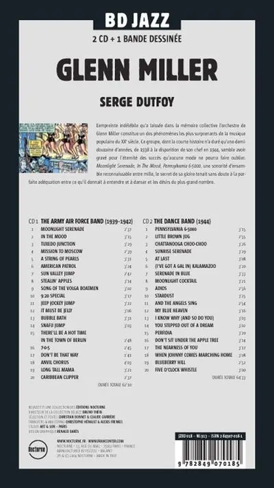 Verso de l'album BD Jazz Glenn Miller