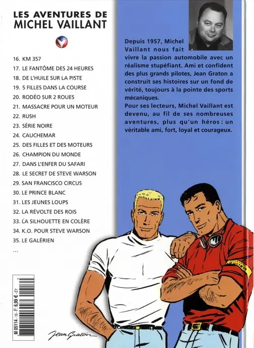Verso de l'album Michel Vaillant La Collection Tome 16 Km. 357