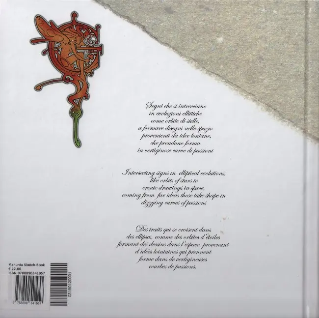 Verso de l'album Manunta Sketch-Book
