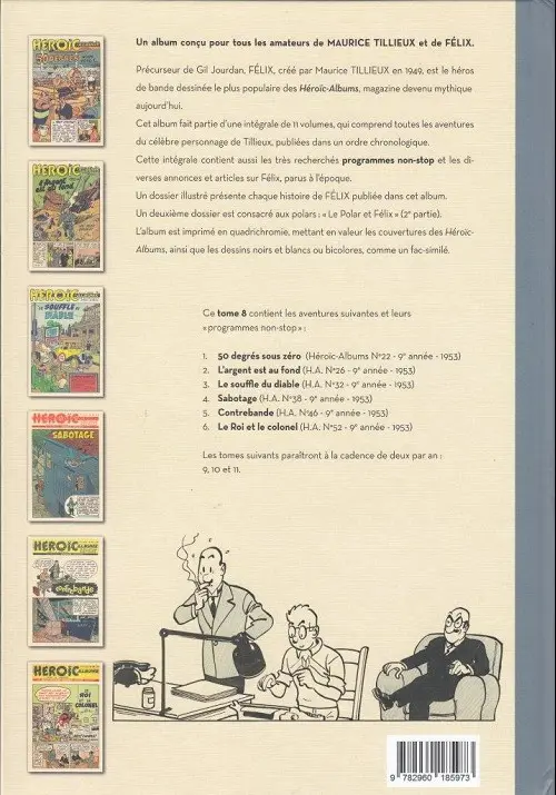 Verso de l'album Félix Intégrale Tome 8
