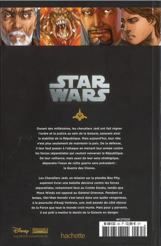 Verso de l'album Star Wars - Légendes - La Collection Tome 35 Clone Wars - VIII. Obsession