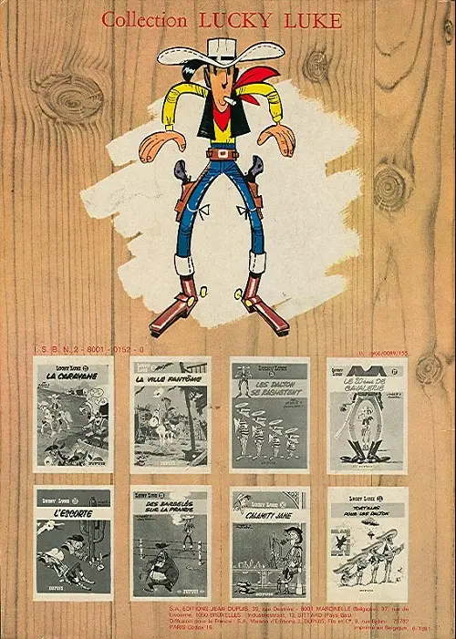 Verso de l'album Lucky Luke Tome 13 Le juge