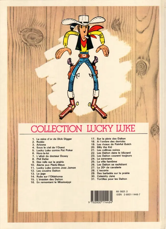 Verso de l'album Lucky Luke Tome 30 Calamity Jane