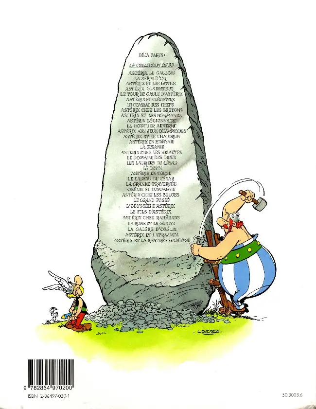 Verso de l'album Astérix Tome 28 Astérix chez Rahãzade