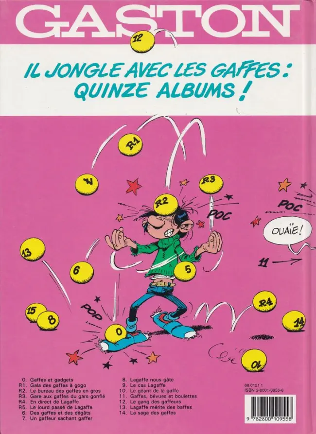 Verso de l'album Gaston Tome 14 La saga des gaffes