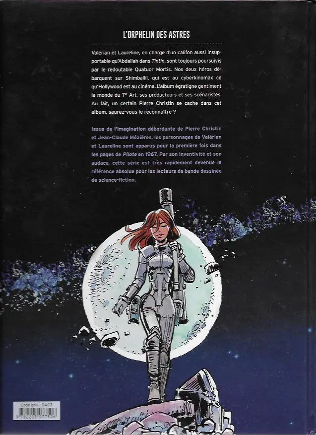 Verso de l'album Valérian Tome 17 L'orphelin des astres