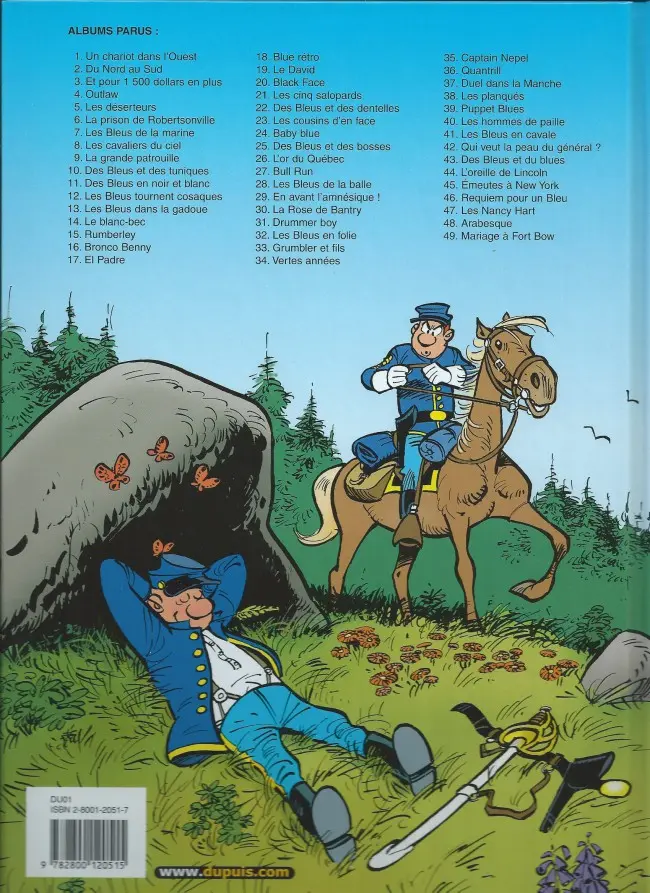 Verso de l'album Les Tuniques Bleues Tome 35 Captain Nepel