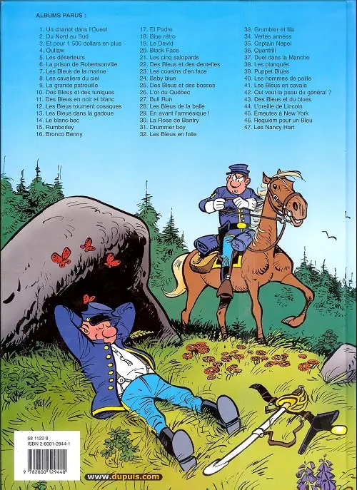 Verso de l'album Les Tuniques Bleues Tome 43 Des bleus et du blues