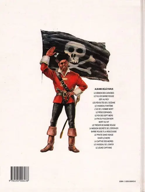Verso de l'album Barbe-Rouge Tome 14 Le pirate sans visage