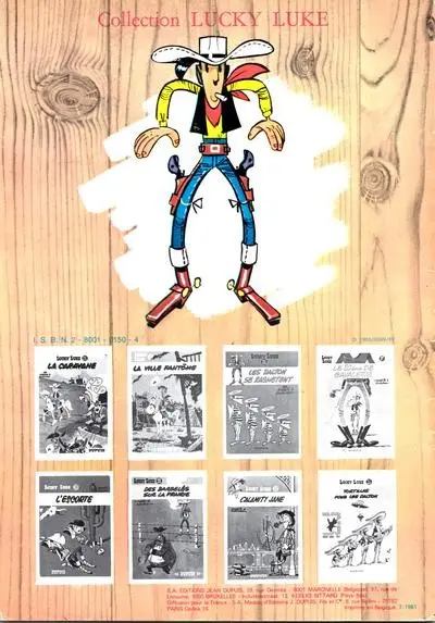 Verso de l'album Lucky Luke Tome 11 Lucky Luke contre Joss Jamon