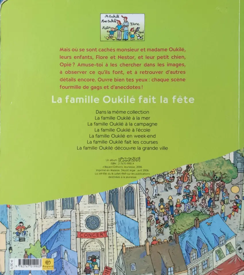 Verso de l'album La famille Oukilé 6 La famille Oukilé fait la fête