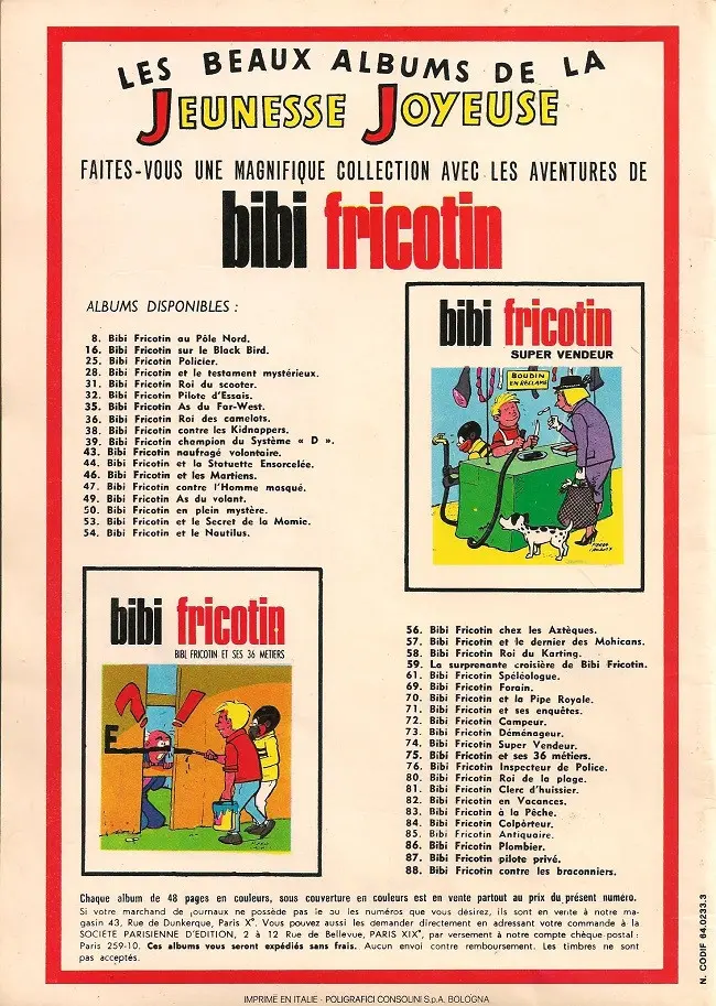 Verso de l'album Les Pieds Nickelés Tome 19 Les Pieds Nickelés chercheurs d'or