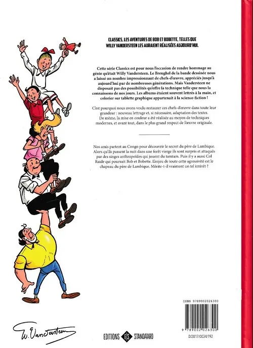 Verso de l'album Bob et Bobette 6 Le joueur de tamtam