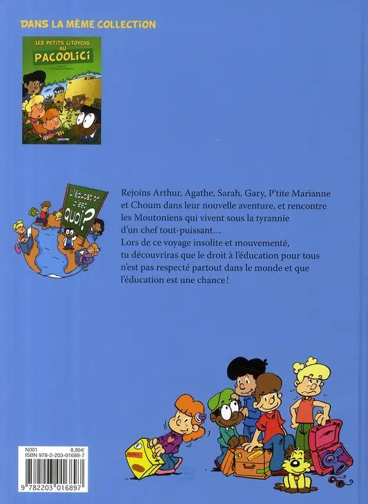 Verso de l'album Une aventure des petits citoyens 2 Les Petits citoyens en Moutonie