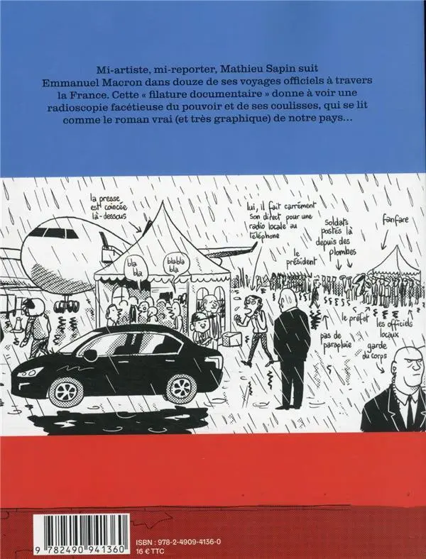 Verso de l'album Douze voyages présidentiels