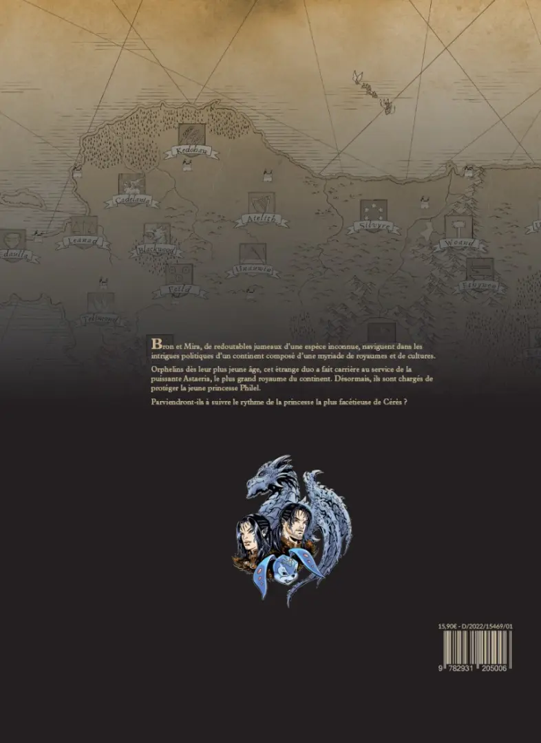 Verso de l'album Seeds of Wars 1 Les Dieux célestes