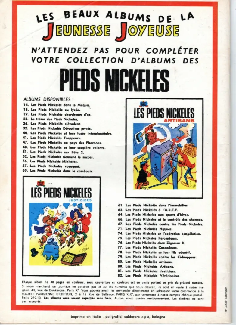 Verso de l'album Bibi Fricotin 2e Série - Societé Parisienne d'Edition Tome 67 Bibi Fricotin et son ami Kryk