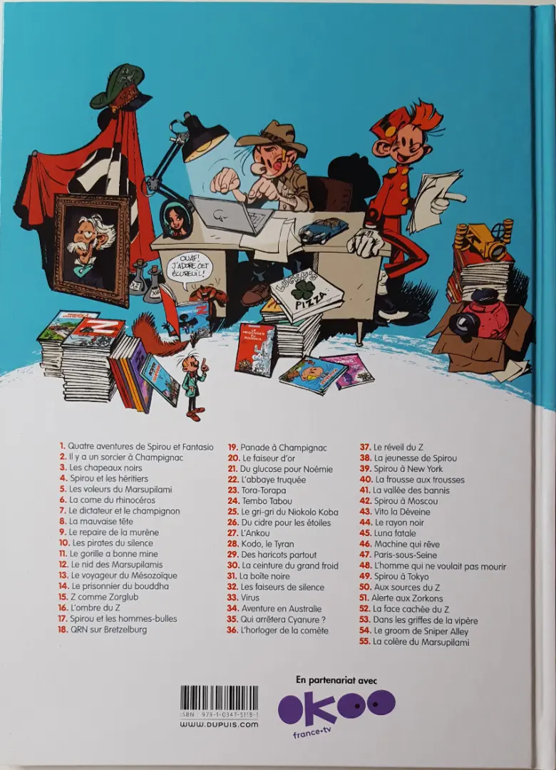 Verso de l'album Spirou et Fantasio Tome 53 Dans les griffes de la Vipère