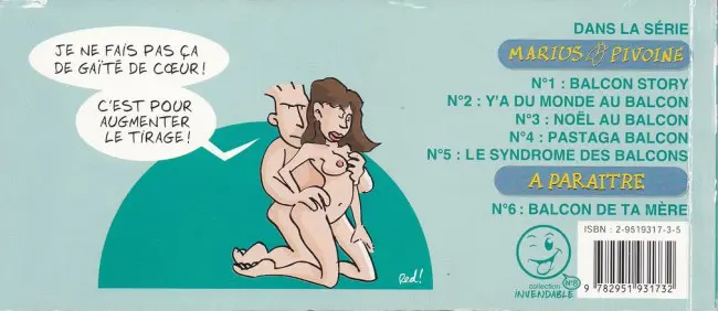 Verso de l'album Marius Pivoine Le syndrome des balcons