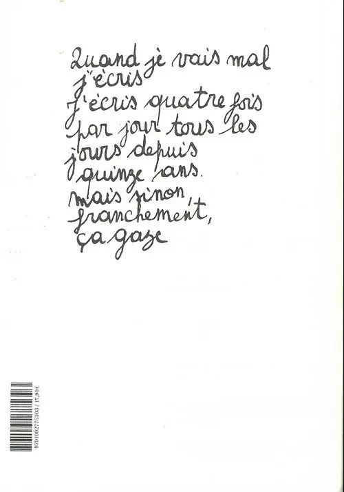 Verso de l'album La poutre de mon œil