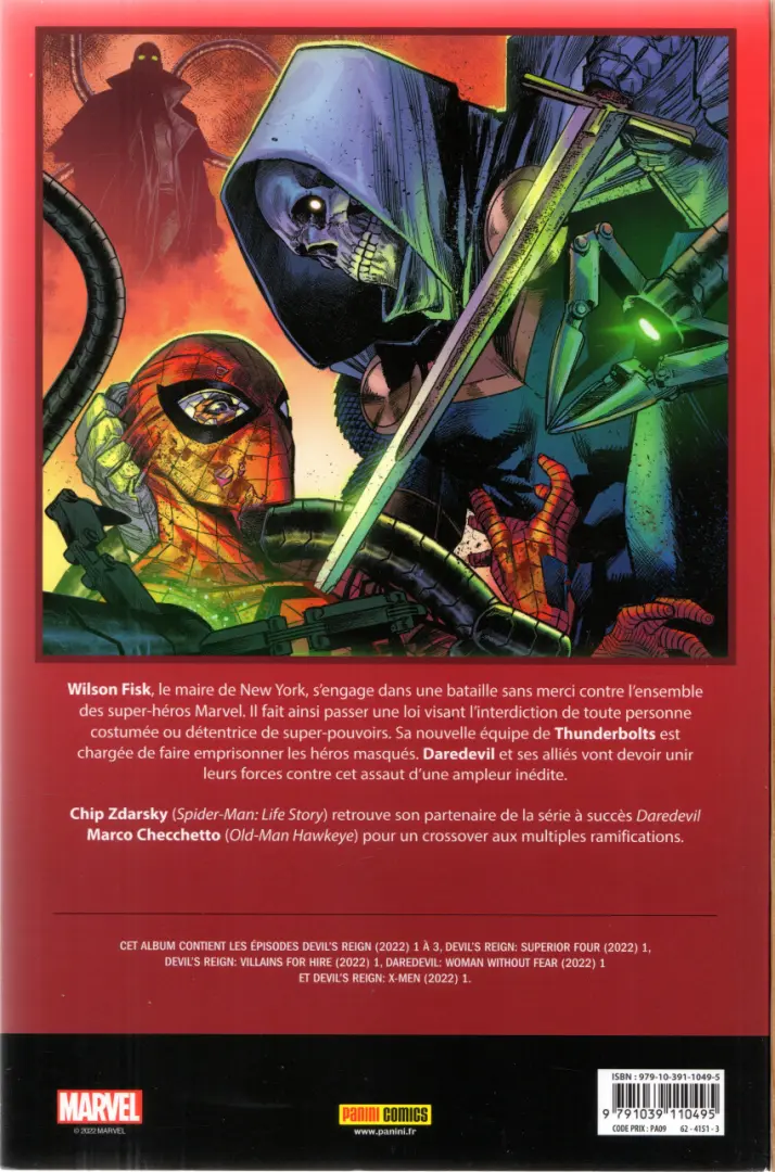 Verso de l'album Devil's Reign Volume 1/3