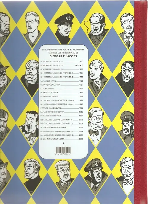 Verso de l'album Blake et Mortimer Tome 20 La Malédiction des trente deniers - Tome 2