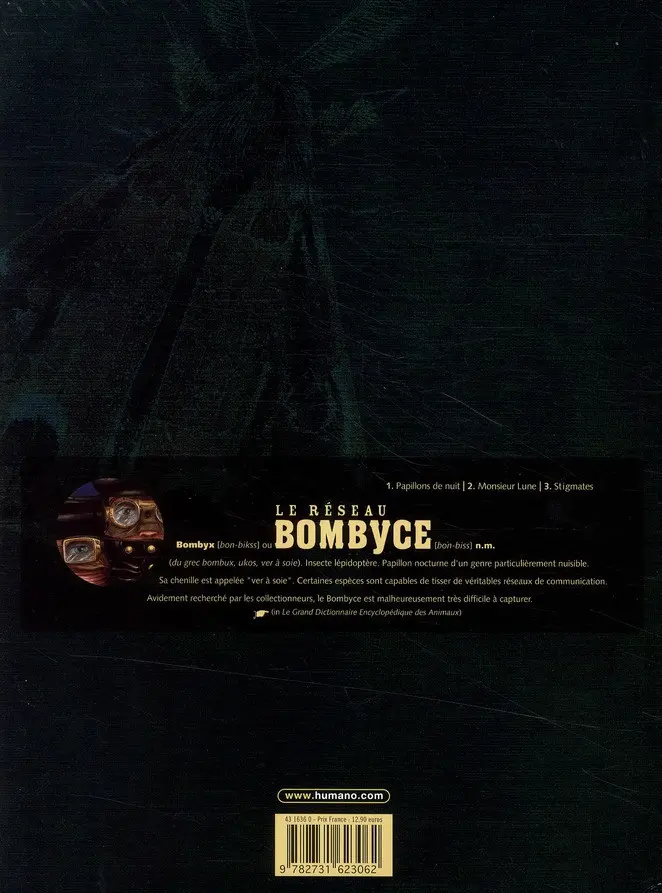 Verso de l'album Le Réseau Bombyce Tome 1 Papillons de nuit